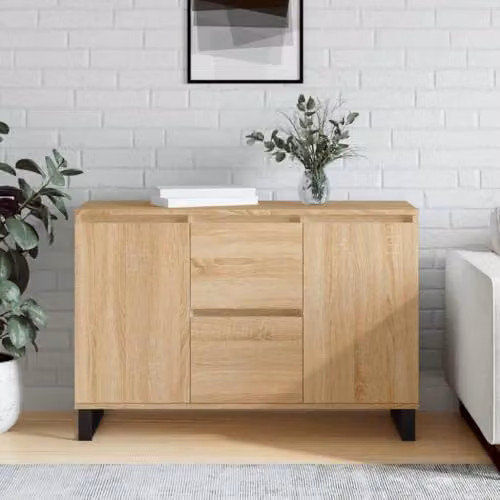 vidaXL Sonoma Oak Sideboard in Brown, W/D/H: 101.5 x 35 x 70 cm – 2