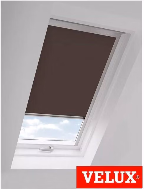New Edge Blinds Henna Brown Thermal Blackout Skylight Roller Blinds for Velux Roof Windows G Codes W: 140 cm, H: 114 cm – 1