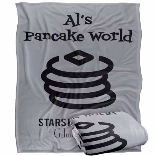 Warner Bros. Gilmore Girls Al's Pancake World Super Soft Fleece Throw Blanket, Multicolour, W: 152 cm, D: 127 cm – 1