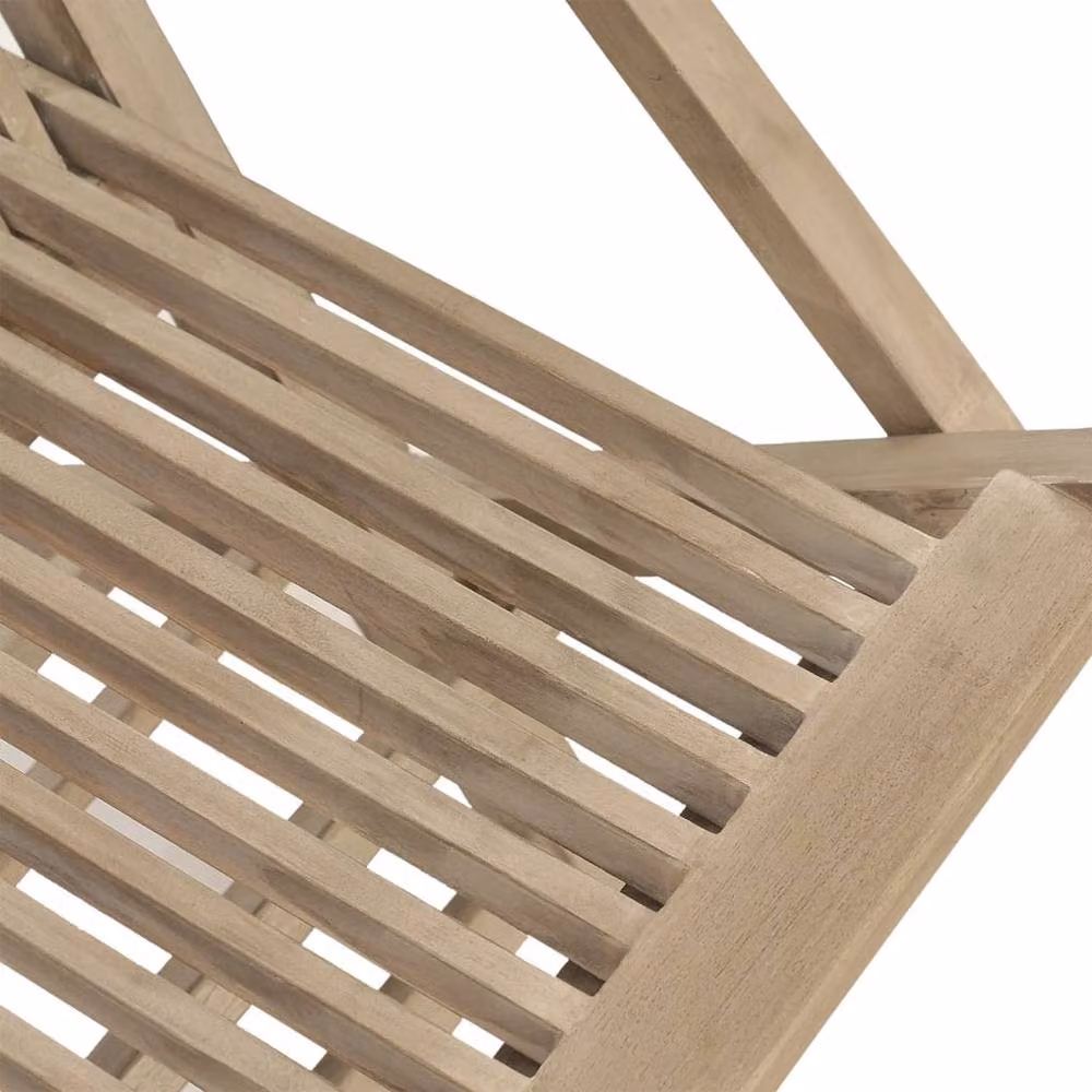 Berkfield Home Set of 8 Folding Garden Chairs in Grey Solid Teak Wood, W/D/H: 56 x 61 x 89 cm – 3