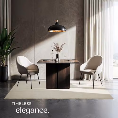 tectake Zonelle Fluffy Rug in Beige, Allergy-Friendly, Washable and Non-Slip, W/D: 120 x 170 cm – 6