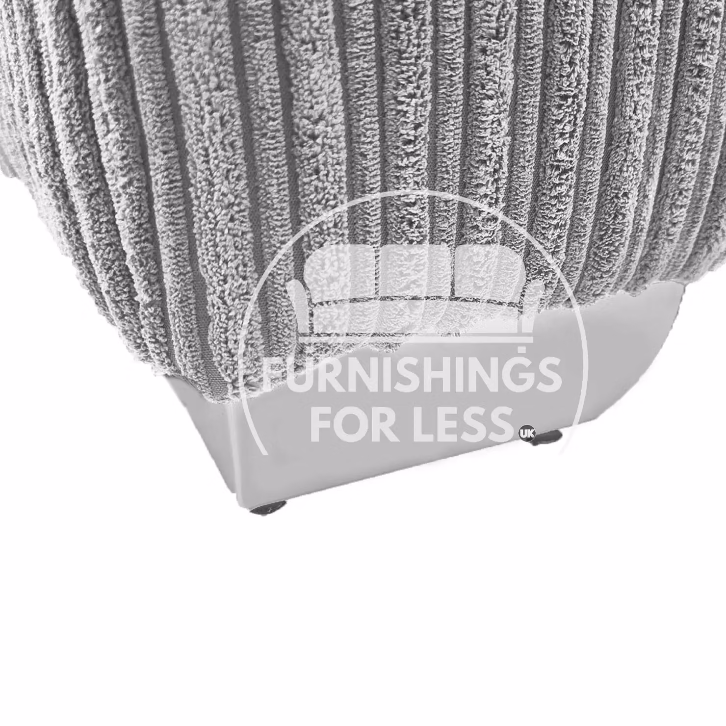 Furnishings For Less UK Bishop U-Shaped 5 Seater Large Sofa in Silver Jumbo Cord Fabric – 3