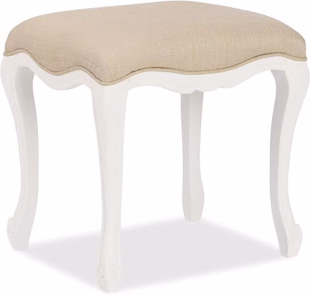 Juliette Upholstered Stool in White