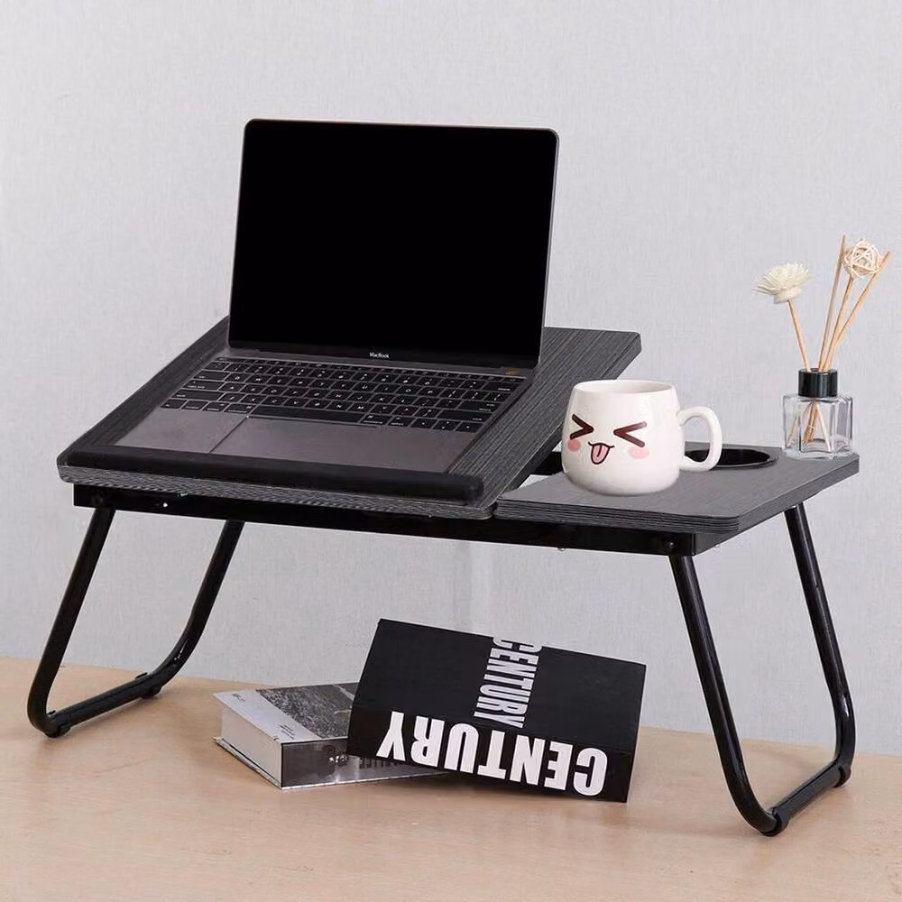 PAWNORA Adjustable Multi-Angle Laptop Table with Tilting Top and Sled Base, Black – 3