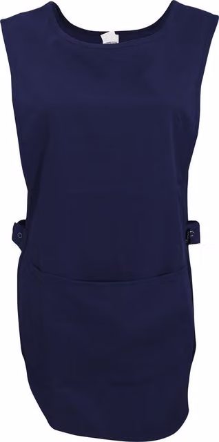 Dennys Women's Tabard Apron with Pocket in Navy, Size: Small