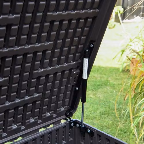 Garden Gear Brown Wood-Effect Plastic Garden Storage Box (492 Litre) – 5