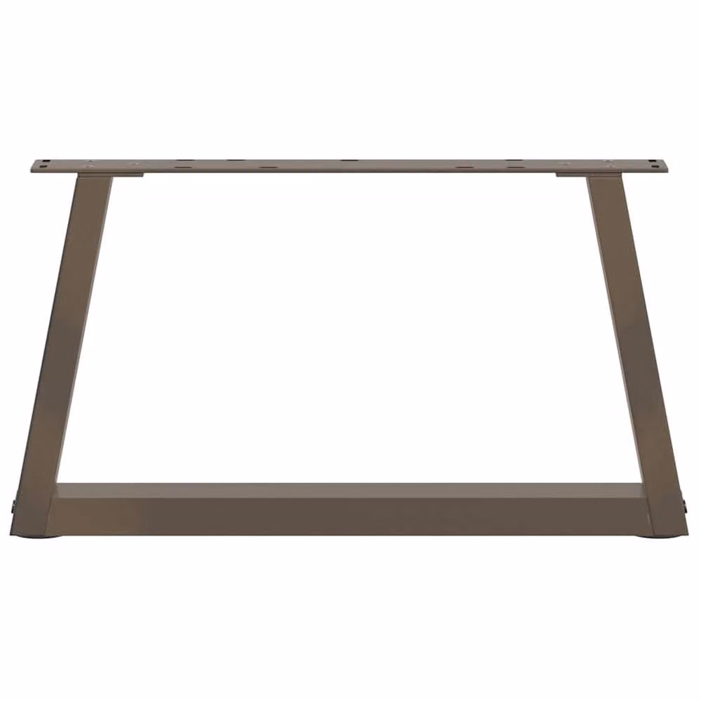 Berkfield Home Modern V-Shape Dining Table Legs, 2 Pieces, Brown Steel – 3