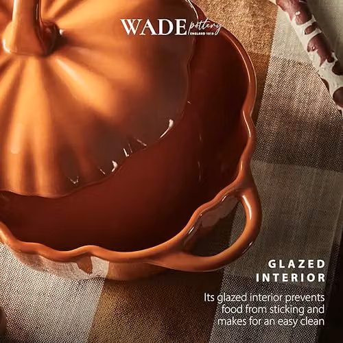 Tower Orange Pumpkin Stoneware Casserole Dish with Lid, 0.71 l, Diameter: 19.5 cm – 5