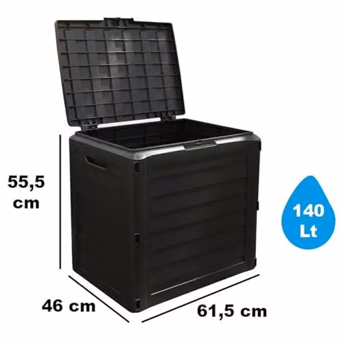 Gr8 Garden 140L Anthracite Grey Plastic Garden Storage Box with Lock – 5