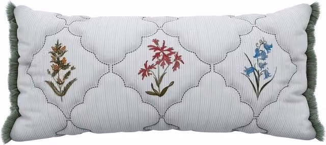 Sanderson Spring Meadow Floral Cotton Cushion in Blue, W: 70 cm – 1