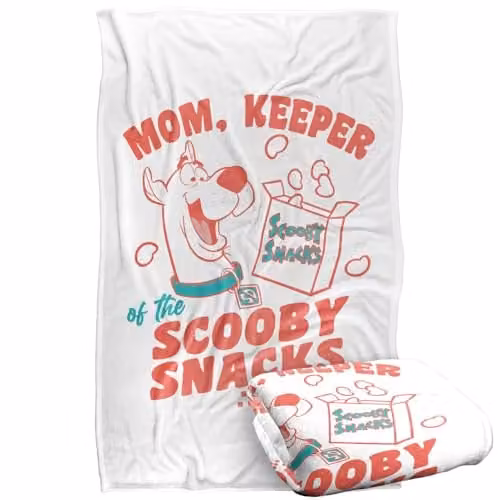 Warner Bros. Scooby-Doo Scooby Snacks Super Soft Fleece Throw Blanket, Multicolour, W/D/H: 91 x 147 cm