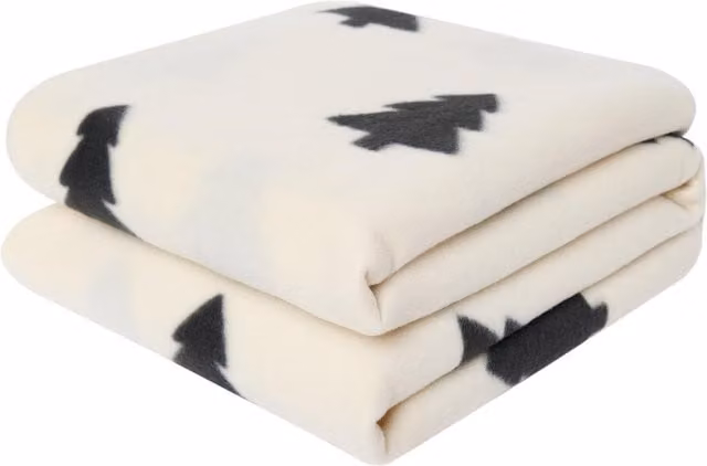 OHS White Christmas Tree Polar Fleece Throw