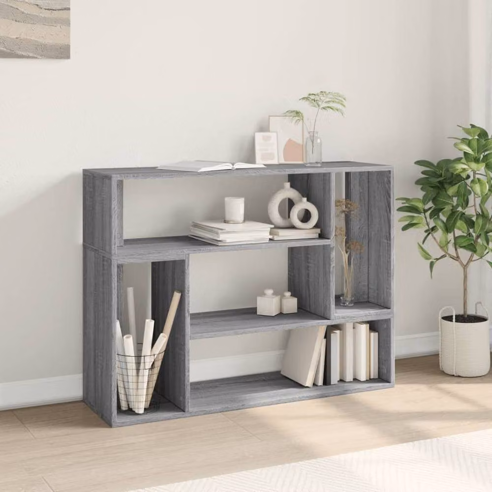 Berkfield Home Set of 2 Modern Grey Sonoma TV Cabinets in Engineered Wood, W/D/H: 100 x 30 x 50 cm – 3
