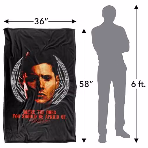 LOGOVISION Supernatural Demon Dean Afraid Super Soft Fleece Throw Blanket, Multicolour, W: 91 cm, D: 147 cm – 3
