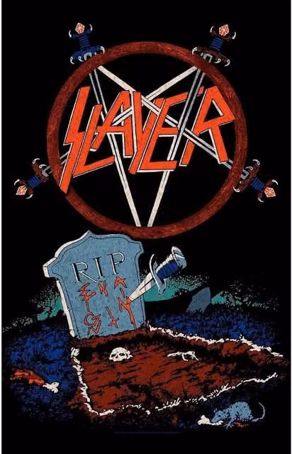 Slayer Reign In Pain Multicolour Textile Poster in Black – 1