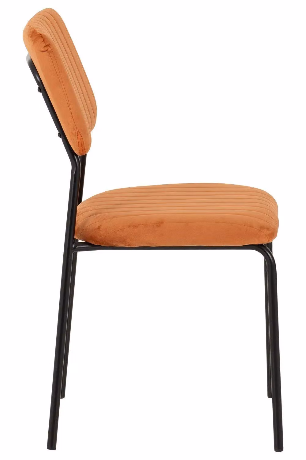 Seconique Sheldon Set of 4 Orange Velvet and Bouclé Dining Chairs – 3