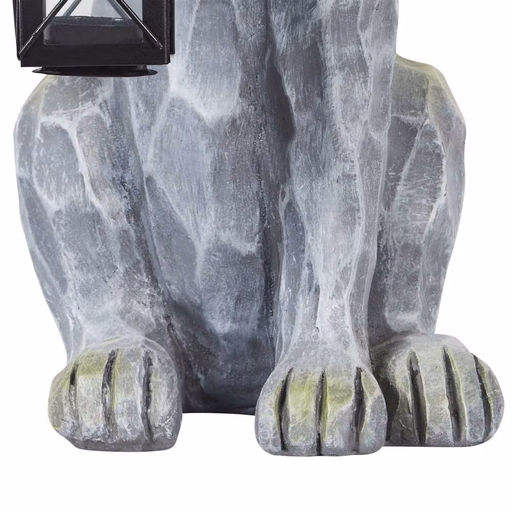 Wyld and Coco Handcrafted Grey Easter Bunny Stone Figurine, Height: 37 cm – 3