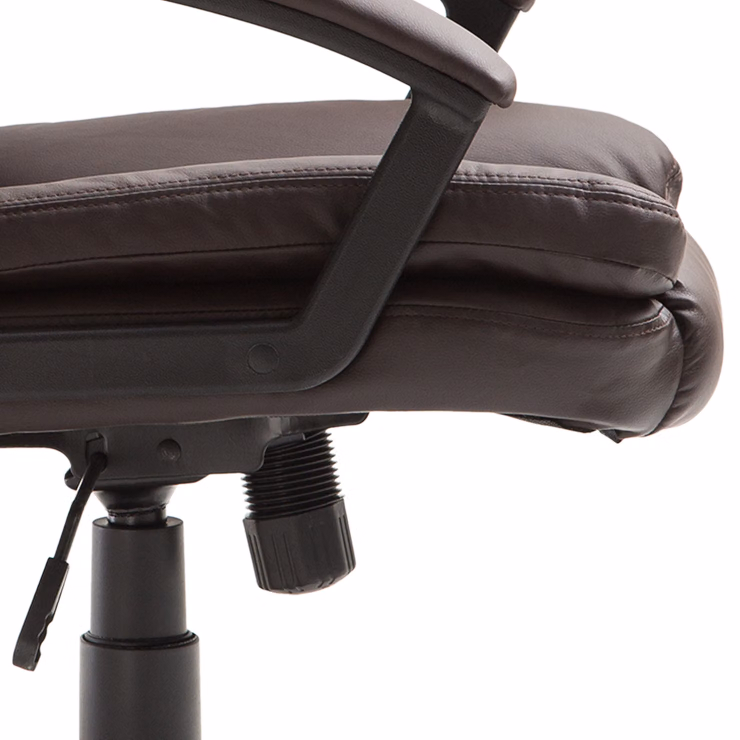 HOMCOM Brown Faux Leather Swivel Executive Office Chair with Armrests and Castors – 8
