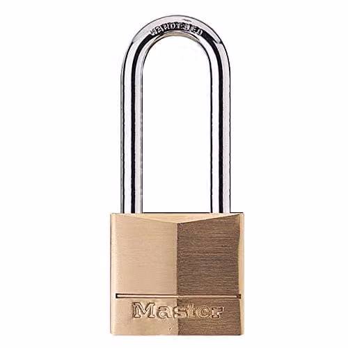 Master Lock Solid Brass Padlock in Gold, W/D/H: 8.9 x 4 x 1.3 cm