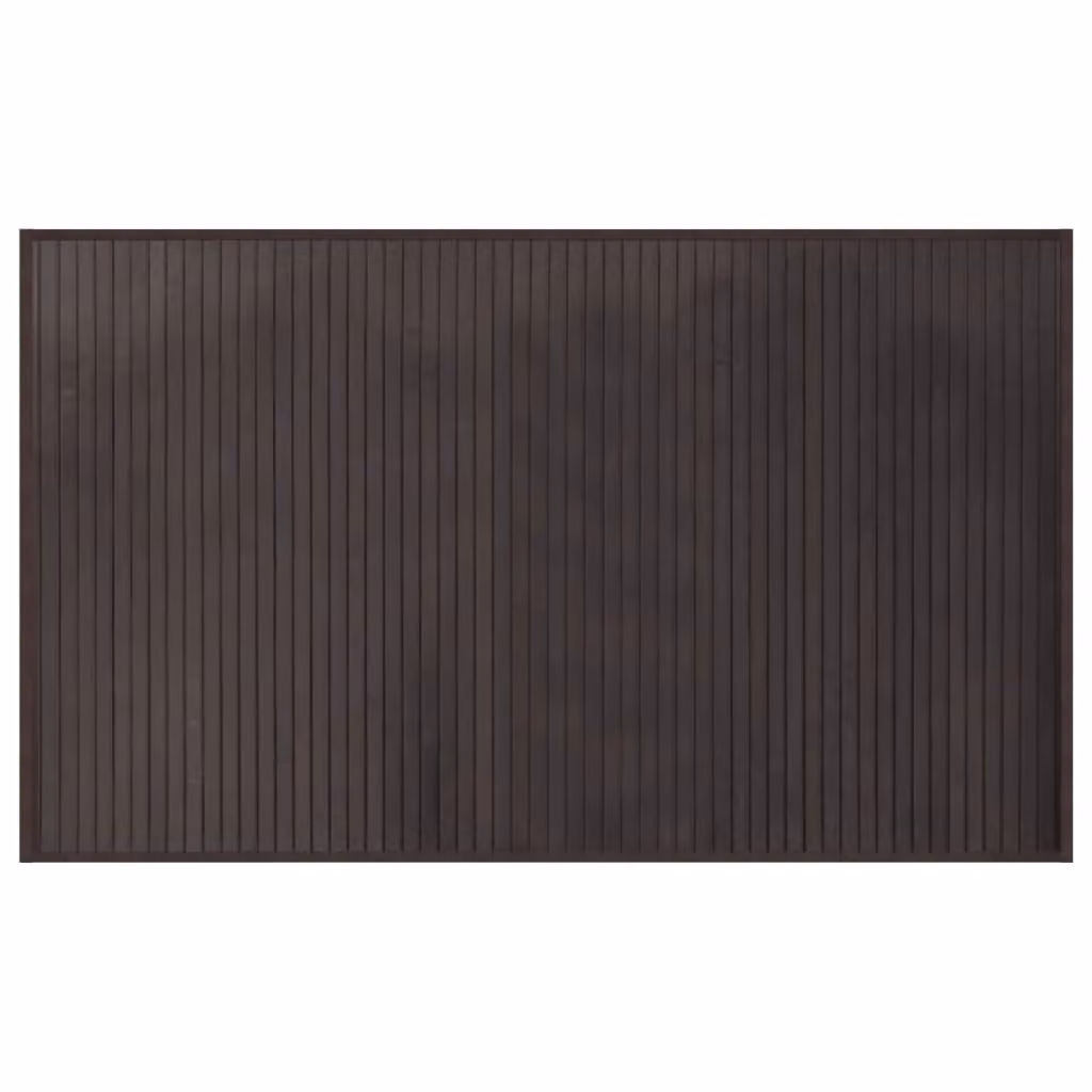 Berkfield Home Rectangular Bamboo Rug in Brown, W: 100 cm, D: 60 cm – 2