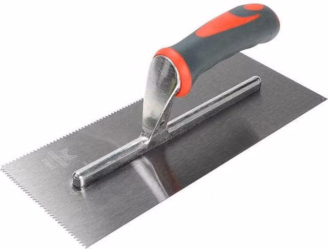 Faithfull Notched Trowel with 3mm Notch and Grey Soft Grip Handle