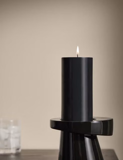 M&S x Kelly Hoppen Black Pillar Candle