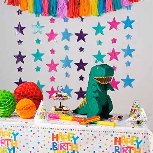 Fax Potato Rex the Dinosaur Pinata with Rainbow Buster Stick and Blindfold Set, Multicolour, W40 x D13 x H55 cm – 3