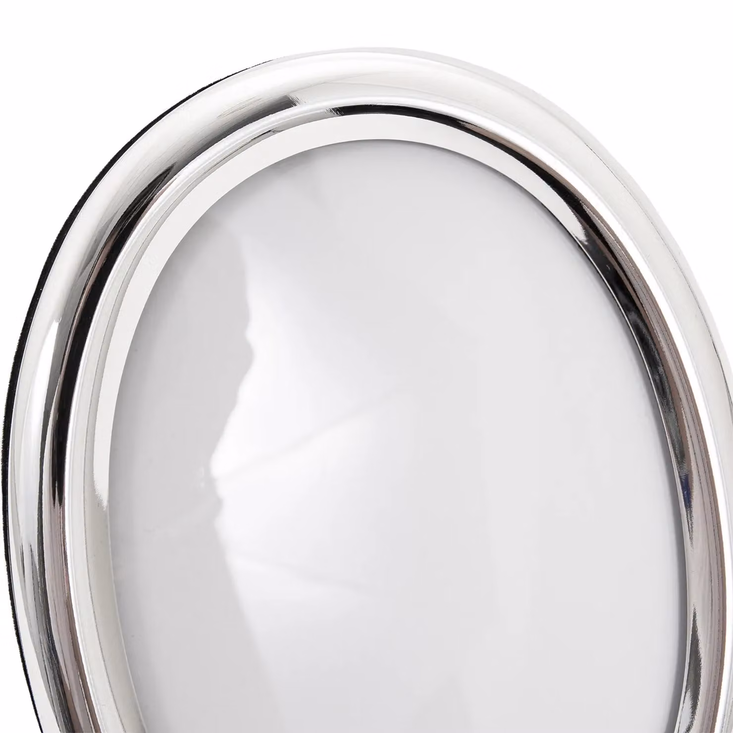 Happy Homewares Modern Oval Silver Plated Metal Single Picture Frame – 2