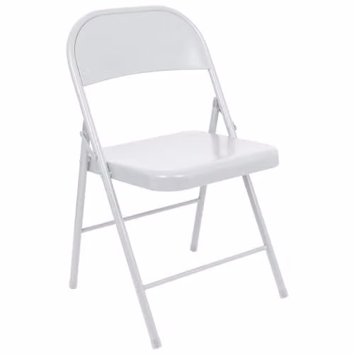 Harbour Housewares White Matte Metal Folding Chair – 1