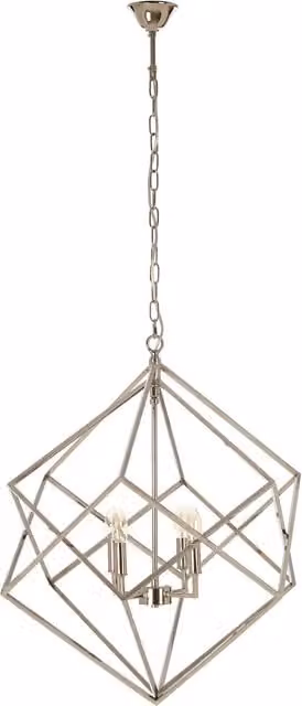 Fifty Five South Kamara Double Box Design Pendant Light in Silver