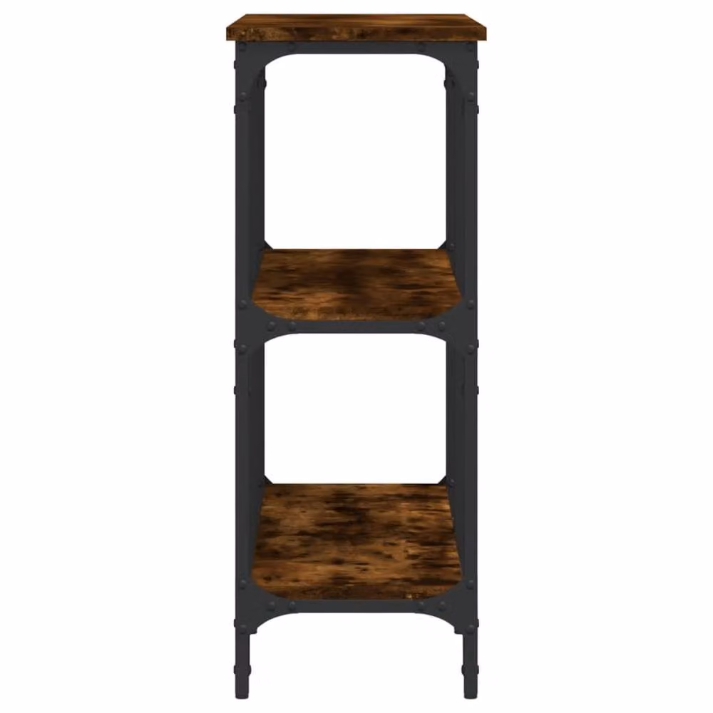 Berkfield Home Smoked Oak Console Table in Brown, W/D/H: 100 x 29 x 75 cm – 5