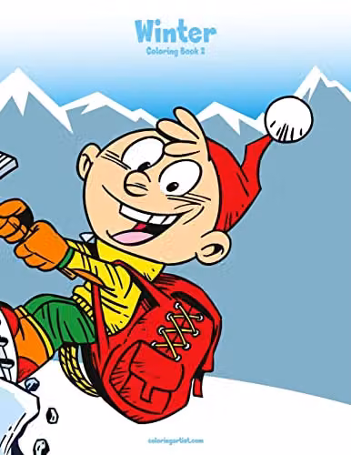 Winter Coloring Book 2: Volume 2 Multicolour Childrens Coloring Book by Createspace
