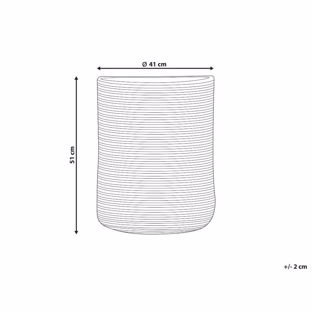 Wyld and Coco Large Round Cotton Storage Basket and Laundry Bin in Beige and Black, Diameter: 41 cm, Height: 51 cm – 4
