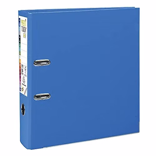 Exacompta Prem'Touch PP Blue Lever Arch File for A4+ Documents with 2 Rings and 80mm Spine – 1