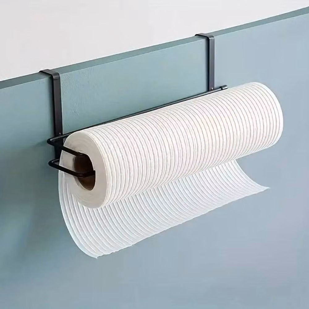 Kelvenix Metal Wall Mounted Under Cabinet Paper Towel Holder in Black – 3