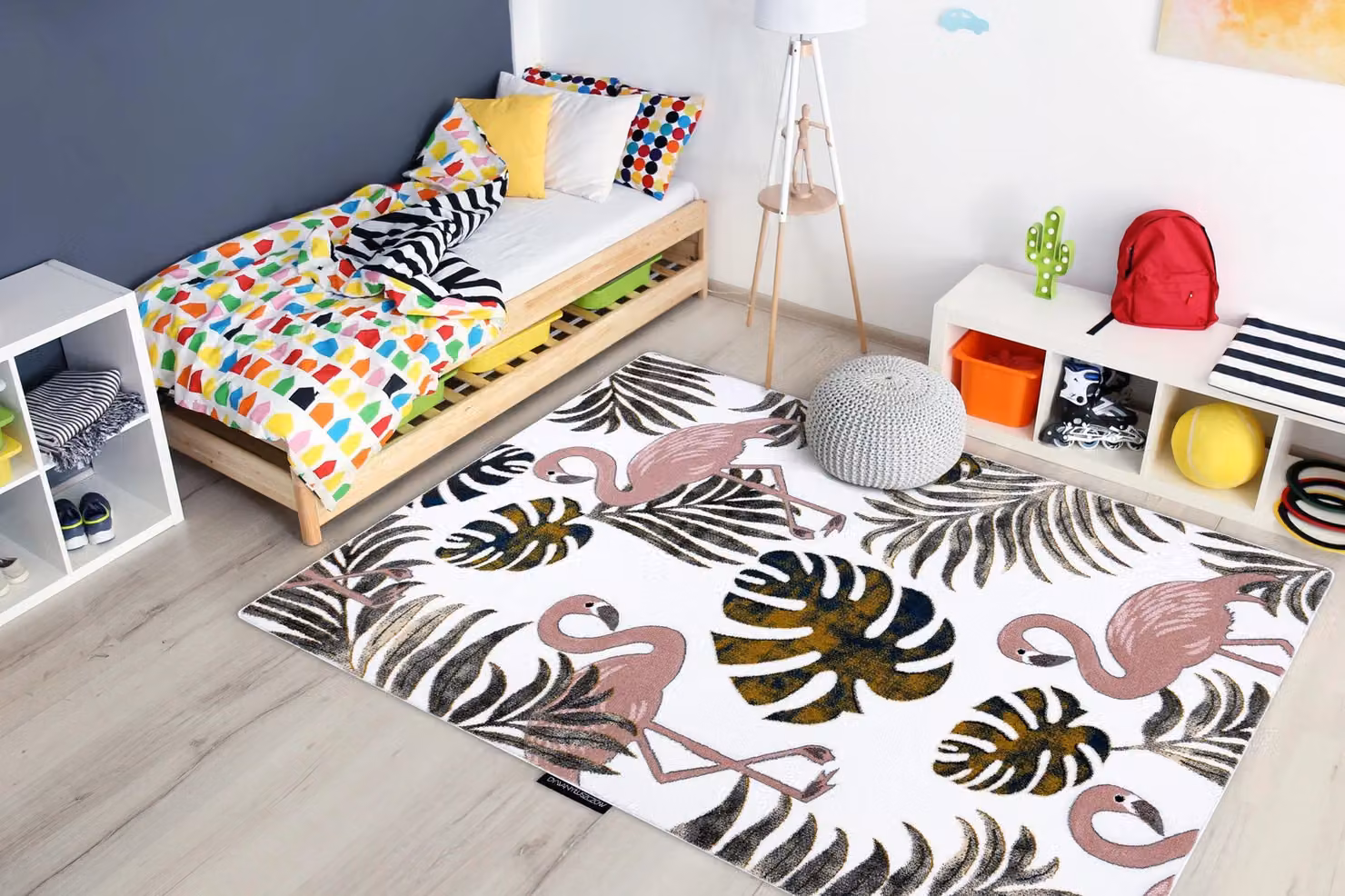 RugsX Petit Animal Pattern Rug in Yellow and Multicolour, W/D: 120 x 170 cm – 3
