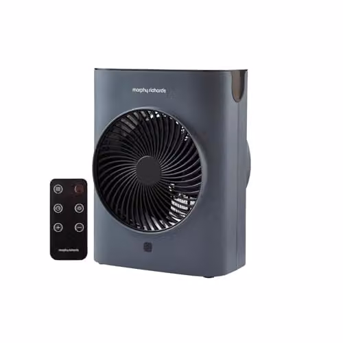 Morphy Richards 2kW Freestanding Fan Heater with Remote Control and Thermostat, Grey