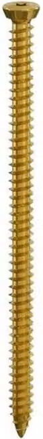 Securfix Gold Galvanised Concrete Countersunk Torx Frame Screws, Pack of 100 – 1