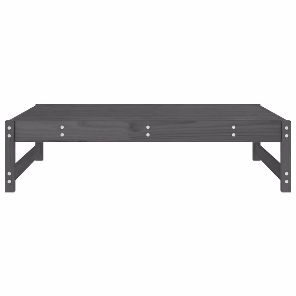 Berkfield Home Rustic Grey Garden Footstool in Solid Pine, W: 120 cm, D: 80 cm – 3