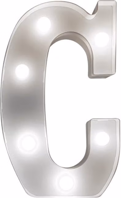 Computerstar 3D LED Battery Operated Light Up Letters and Numbers in White