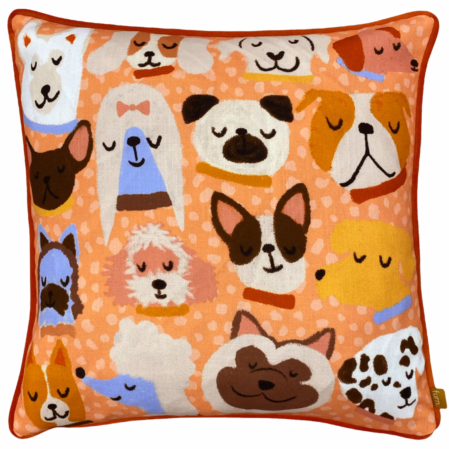 Riva Home Dotted Square Velvet Cushion, Multicolour, W/D/H: 43 x 43 x 43 cm – 2