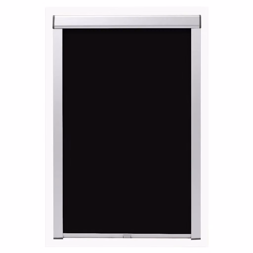 Berkfield Home Blackout Roller Blind in Black, Thermal Insulating Polyester – 2
