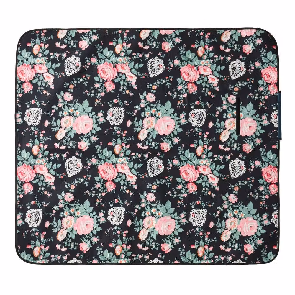 Regatta Cath Kidston Floral Picnic Rug in Black with Waterproof Padded Underside – 4
