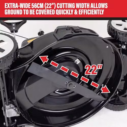 SIP Self-Propelled Petrol Lawnmower with Honda Engine, 56cm Cutting Width, 60L Collector and Mulching Kit, Black – 3