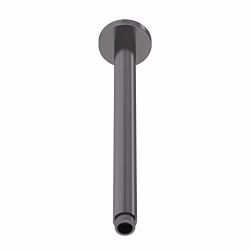 nuie ARM716 Arvan Modern Round Ceiling Mount Shower Arm in Brushed Pewter