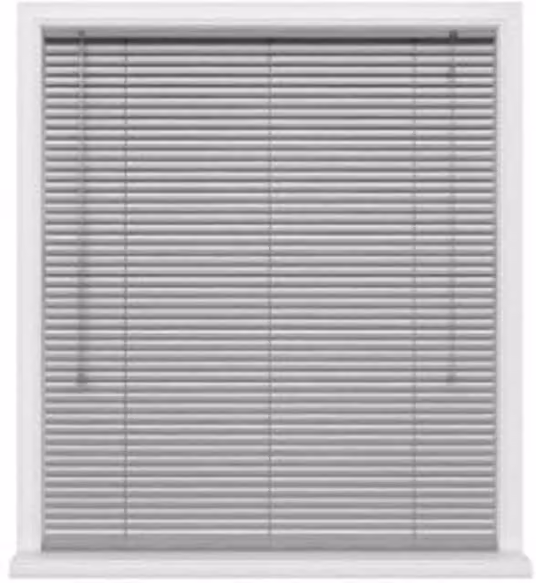 NewEdgeBlinds Silver Aluminium Venetian Blinds with 25mm Slats, W: 180 cm, H: 152 cm