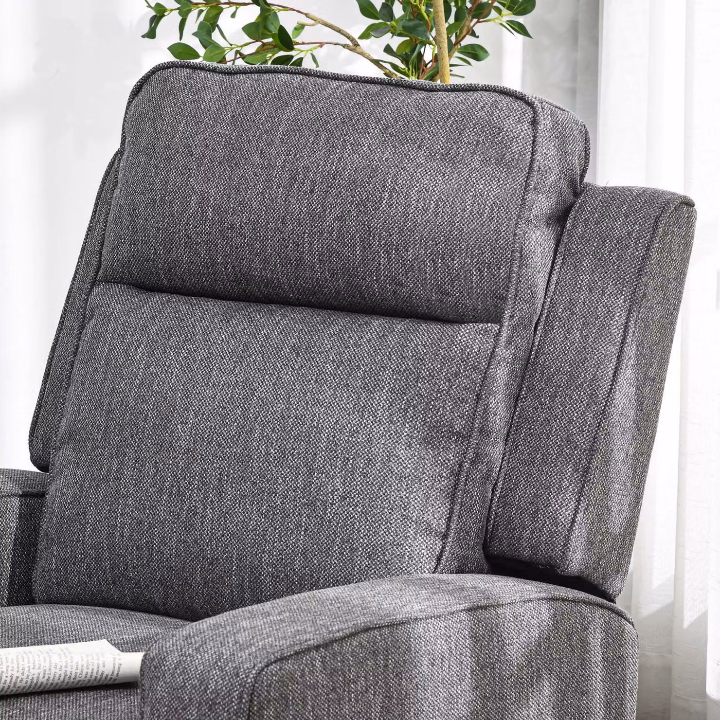HOMCOM Electric Reclining Armchair with Adjustable Leg Rest and USB Port, Charcoal Grey – 5