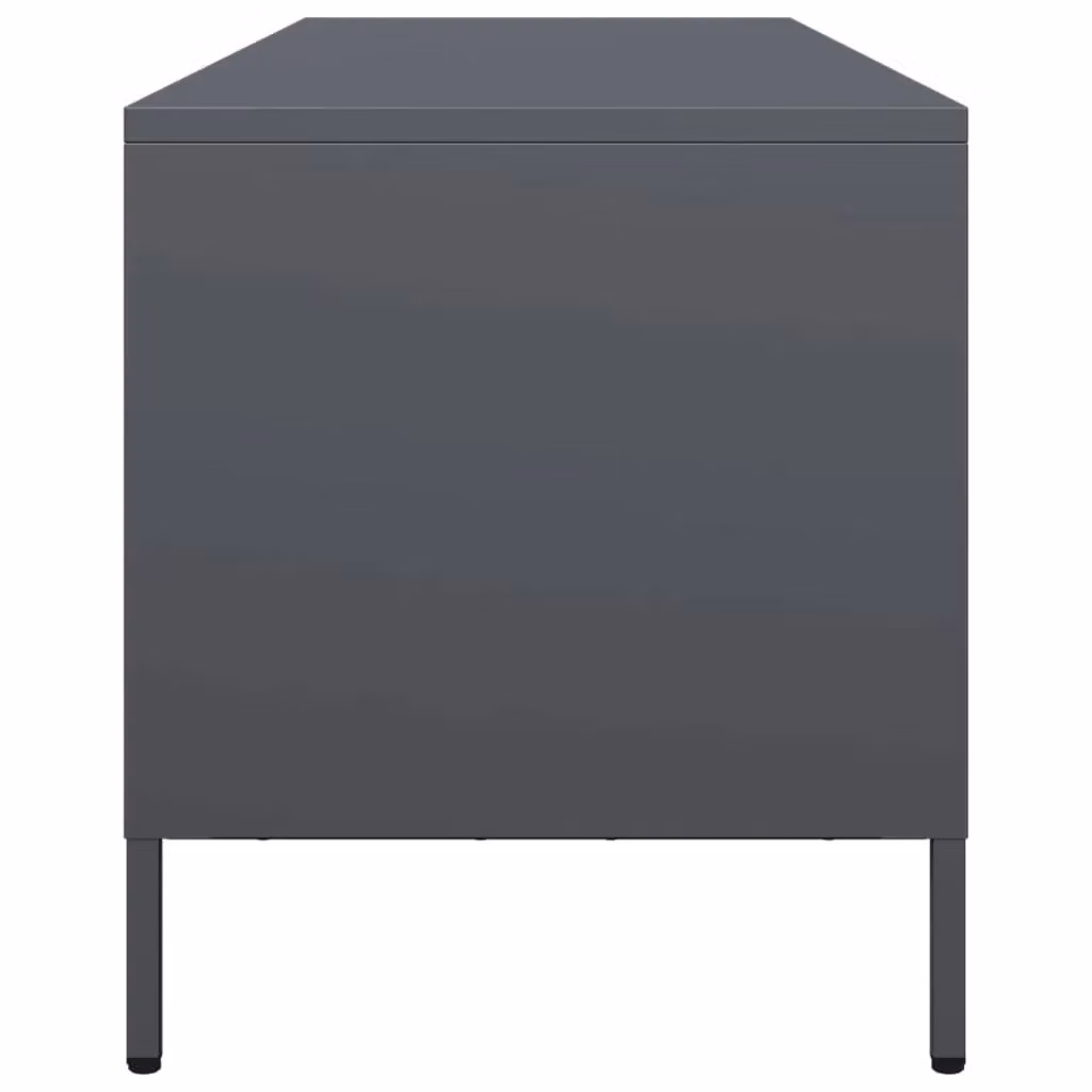 Berkfield Home Industrial TV Cabinet in Anthracite and Black Matt Metal, W: 135 cm, D: 39 cm, H: 43.5 cm – 4