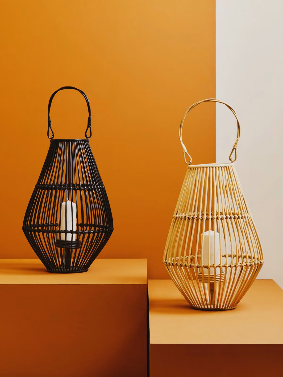 Orsina Elegant Design Black Lantern with Hoop Handle, W/D/H: 41.0 x 41.0 x 59.0 cm – 3