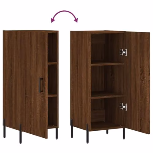 vidaXL Modern Sideboard in Brown Oak, W/D/H: 34.5 x 34 x 90 cm – 4